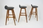 3 Barstools by Erik Buch