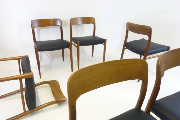 6 chairs by J.L. Möller